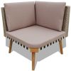 4 Piece Patio Lounge Set with Cushions Poly Rattan Gray