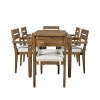 Acacia Wood Outdoor Dining Table And Chairs Suitable For Patio; Balcony Or Backyard