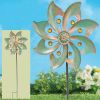 1pc Wind Spinner With Garden Stake; Kinetic Wind Spinners