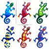 1pc Metal Gecko Wall Art Decor, Inspirational Sculpture Hanging