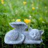 1pc Resin Angel Pet Statue, Dog Cat Memorial Garden Statue