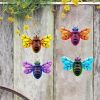1pc/4pcs, Metal Colorful Bee Wall Decor, Bee Metal Wall Decor