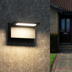 Inowel Wall Light Outdoor LED Wall Mount Lamp (Color: Black)