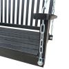 Front Porch Swing with Armrests;  Wood Bench Swing with Hanging Chains