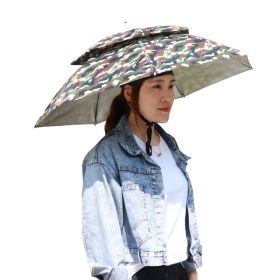 Quick Shade Personal Umbrella Hat (Color: Camo)