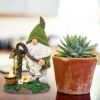 Cartoon Gnome Dwarf Statue Garden Lighting Waterproof