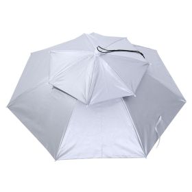 Quick Shade Personal Umbrella Hat (Color: Silver Gray)