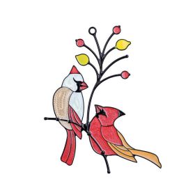 Metal Stained Bird (Color: Type A Two Looking Birds)
