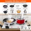 2000W Electric Dual Burner Portable Coil Heating Hot Plate Stove  with 5 Temperature Adjustments