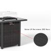 28 Inch Propane Fire Pit Table, Rattan & Wicker-Look