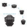 Outddor Patio Garden Beach Camping Bonfire Party Fire Pit With BBQ Grill