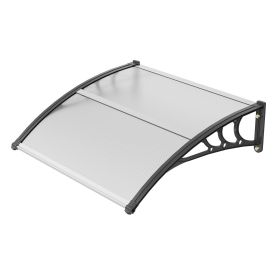 VEVOR Window Door Awning Canopy 40" x 40", UPF 50+ Polycarbonate Entry Door Outdoor Window Awning Exterior, Front Door Overhang Awning for Sun Shutter (Default: Default)