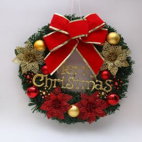 Christmas Wreath Merry Christmas Decorations Ornaments Front Door Hanging Window Wreaths Props Background Xmas Tree Decoration (Color: 5)