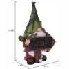 Cartoon Gnome Dwarf Statue Garden Lighting Waterproof