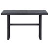 3 Piece Patio Lounge Set with Cushions Poly Rattan Black