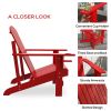 Outsunny Wooden Adirondack Chair, Outdoor Patio Lawn Chair with Cup Holder, Weather Resistant Lawn Furniture, Classic Lounge for Deck, Garden