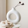 1pc; White Ceramic Vase White Vases