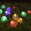 8 Modes Solar String Lights Outdoor LED Crystal Globe Light Waterproof