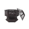 Outddor Patio Garden Beach Camping Bonfire Party Fire Pit With BBQ Grill