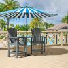 Patio Bar Stools Adirondack Arm Chairs Set of 2