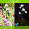 2Pcs Solar Powered Lights Outdoor Rose Flower LED Decorative Lamp