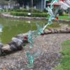 LED Colorful Solar Power Wind Chime Crystal Hummingbird Butterfly