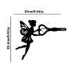 1pc Angel On Branch Steel Silhouette Metal Art Fairy Silhouette