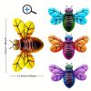 1pc/4pcs, Metal Colorful Bee Wall Decor, Bee Metal Wall Decor
