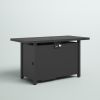 25" H x 42" W Steel Outdoor Fire Pit Table with Lid