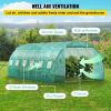 VEVOR Walk-in Tunnel Greenhouse, 20 x 10 x 7 ft Portable Plant Hot House w/ Galvanized Steel Hoops, 3 Top Beams, Diagonal Poles