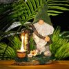 Cartoon Gnome Dwarf Statue Garden Lighting Waterproof