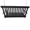 Front Porch Swing with Armrests;  Wood Bench Swing with Hanging Chains